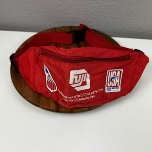 1980s Olympics USA Track &‎ Field, Swimming & Fuji Fanny Pack Toiletries VTG 80s